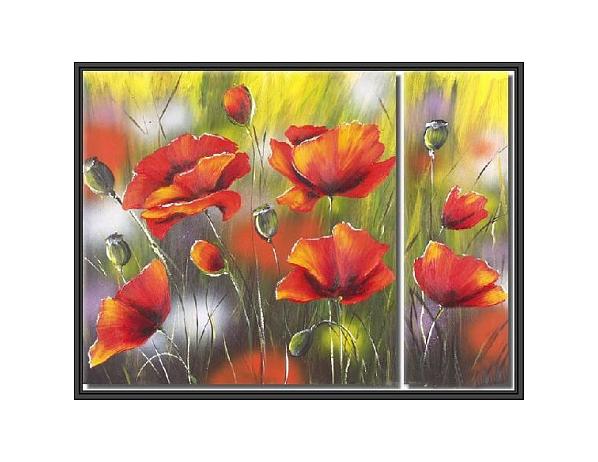 Vícedílné obrazy - Vlčí máky 100PA