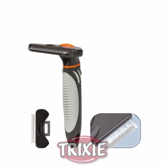 Vyčesávací hrablo s výměnitelnou hlavou 7x15 cm pro malé psy eMazel-cz