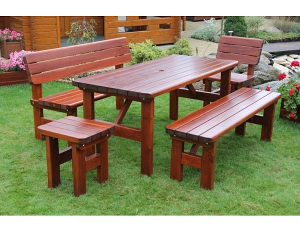 LIŠKA Zahradní sestava Rovná II Zahradní nábytek – Michal Liška