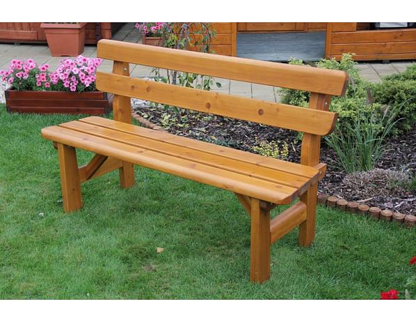 Zahradní lavice Finland s opěrkou Zahradní nábytek – Michal Liška