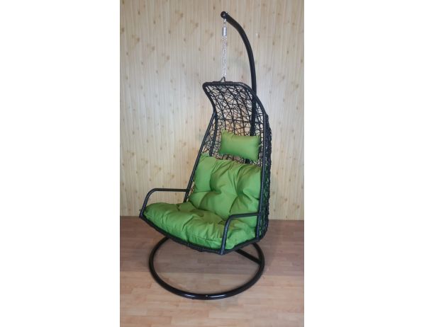 Ratan-klub  Závěsné relaxační křeslo LAZY - zelený sedák Ratan-klub
