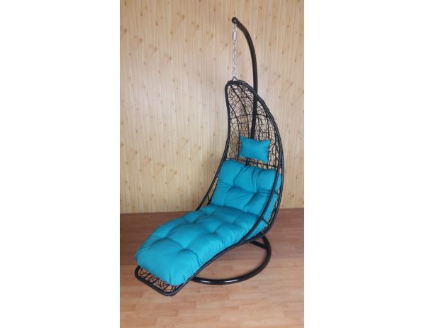 Ratan-klub  Závěsné relaxační křeslo NORA - modrý sedák Ratan-klub