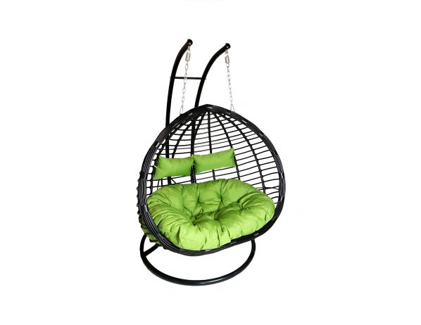Ratan-klub  Závěsné relaxační křeslo TWIN - zelený sedák Ratan-klub