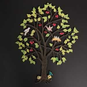 AMADEA Dřevěný strom s třešněmi