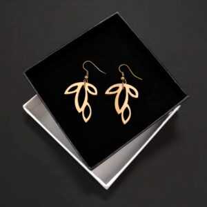 AMADEA Dřevěné náušnice přírodní