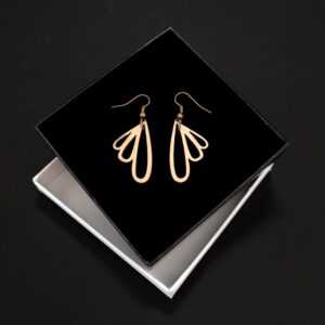 AMADEA Dřevěné náušnice přírodní