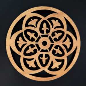 AMADEA Dřevěný podtácek kulatý orient