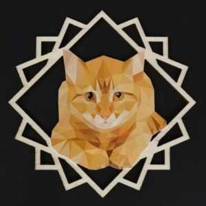 AMADEA Dřevěná ozdoba barevná kocour 9 cm Bedario-cz