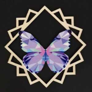 AMADEA Dřevěná ozdoba barevná motýl 9 cm Bedario-cz