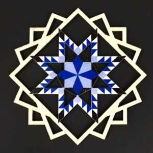 AMADEA Dřevěná ozdoba barevná hvězda 9 cm Bedario-cz