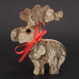 AMADEA Dřevěný sob s kůrou