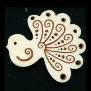 AMADEA Dřevěná ozdoba s potiskem ptáček 6 cm Bedario-cz