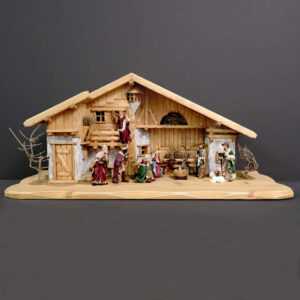 AMADEA Dřevěný betlém BEZ FIGUREK 80 cm Bedario-cz