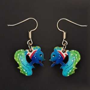 AMADEA Dřevěné náušnice ryba