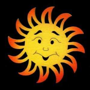 AMADEA Dřevěná ozdoba barevná slunce 7 cm Bedario-cz