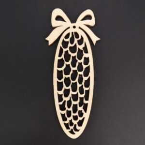 AMADEA Dřevěná ozdoba šiška 12 cm Bedario-cz