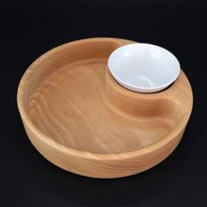 AMADEA Dřevěná miska nachos kulatá