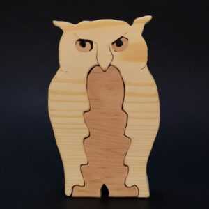 AMADEA Dřevěné puzzle sova