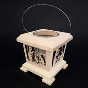 AMADEA Dřevěná lucerna s motivem betléma