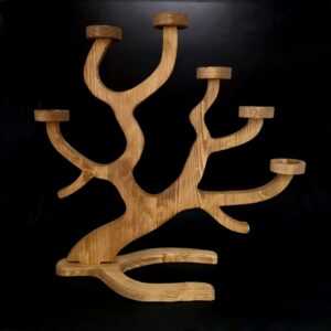 AMADEA Dřevěný svícen větev