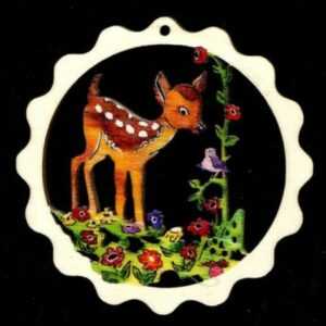 AMADEA Dřevěná ozdoba barevná vlnka s kolouškem 9 cm Bedario-cz