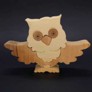AMADEA Dřevěné puzzle sova