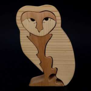 AMADEA Dřevěné puzzle sova