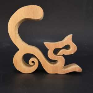 AMADEA Dřevěná kočka