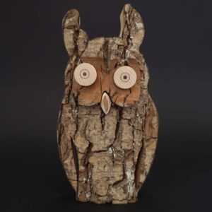 AMADEA Dřevěná sova s kůrou