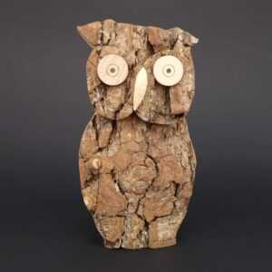 AMADEA Dřevěná sova s kůrou