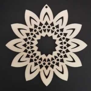 AMADEA Dřevěná ozdoba slunečnice 10 cm Bedario-cz