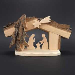 AMADEA Dřevěný betlém s kůrou