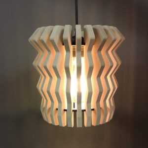 AMADEA Dřevěné závěsné světlo designové harmonika 2