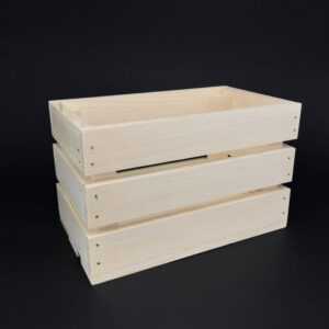 AMADEA Dřevěná bedýnka z masivního dřeva