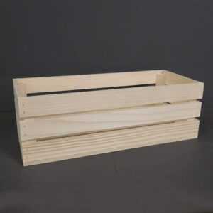 AMADEA Dřevěná bedýnka z masivního dřeva