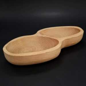 AMADEA Dřevěná miska ve tvaru burákového oříšku