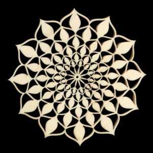 AMADEA Dřevěná dekorace mandala přírodní 20 cm Bedario-cz