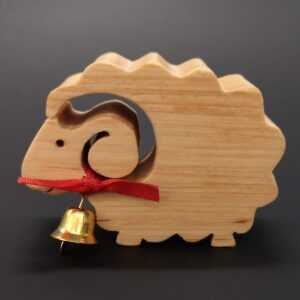 AMADEA Dřevěná ovečka se zvonkem