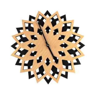 AMADEA Dřevěné hodiny květ