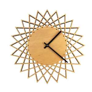 AMADEA Dřevěné hodiny nástěnné ve tvaru slunce