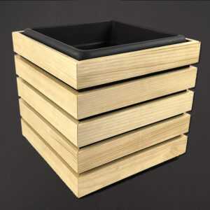 AMADEA Květináč s dřevěným obalem