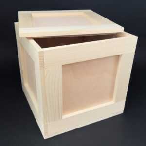 AMADEA Dřevěná bedna s víkem