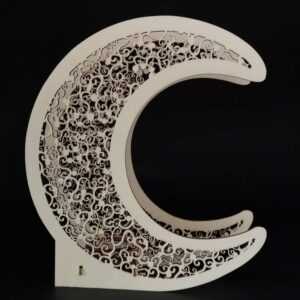 AMADEA Dřevěný svícen měsíc