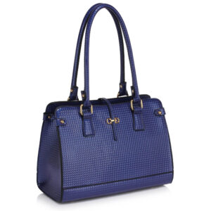 Lakovaná kabelka na rameno "Milly" modrá Anna Grace