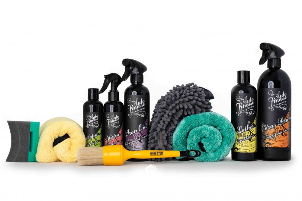 Startovací sada autokosmetiky Auto Finesse pro detailingovou péči o exteriérAuto Finesse