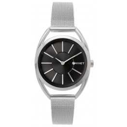 Stříbrno-černé dámské hodinky MINET ICON SILVER BLACK MESH MWL5017Minet