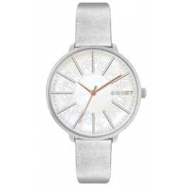 Stříbrné dámské hodinky MINET PRAGUE Silver Flower MWL5140Minet