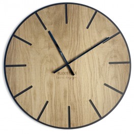 Flexistyle z216 -  velké dubové nástěnné hodiny s průměrem 60 cmFlexistyle