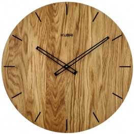 KUBRi 0096 - dubové hodiny české výroby o průměru 44 cmKUBRi