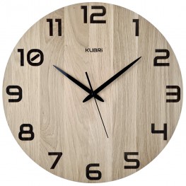 KUBRi HRC0095 - Velké dubové hodiny řízené signálem s tichým chodemKUBRi